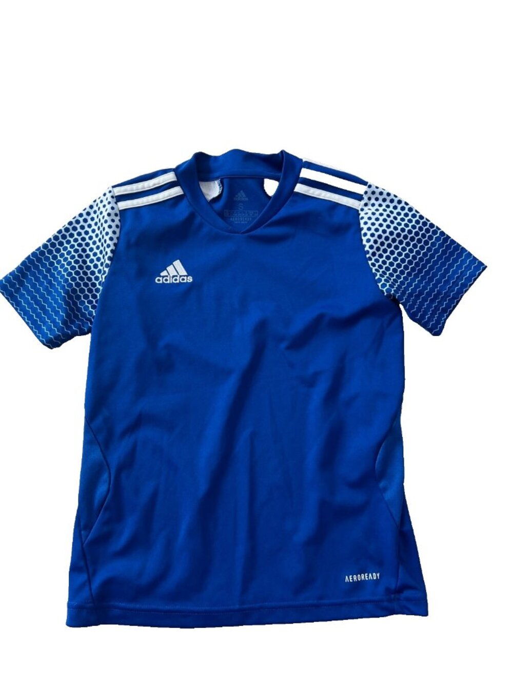 Adidas Kids Boy's Jersey Tee Blue S ( 9-10 yrs )